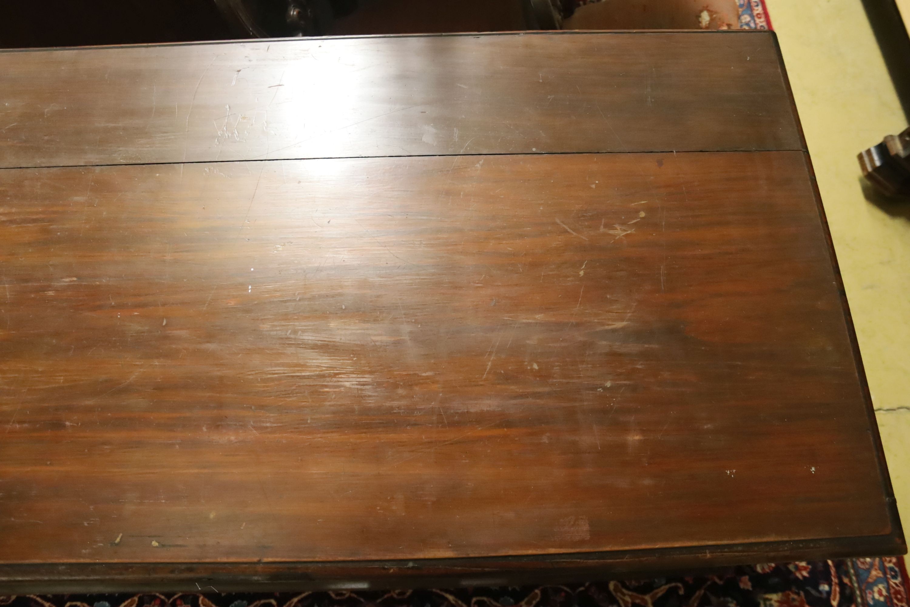 An 18th century Bermudian cedar coffer on stand, width 135cm, depth 60cm, height 86cm